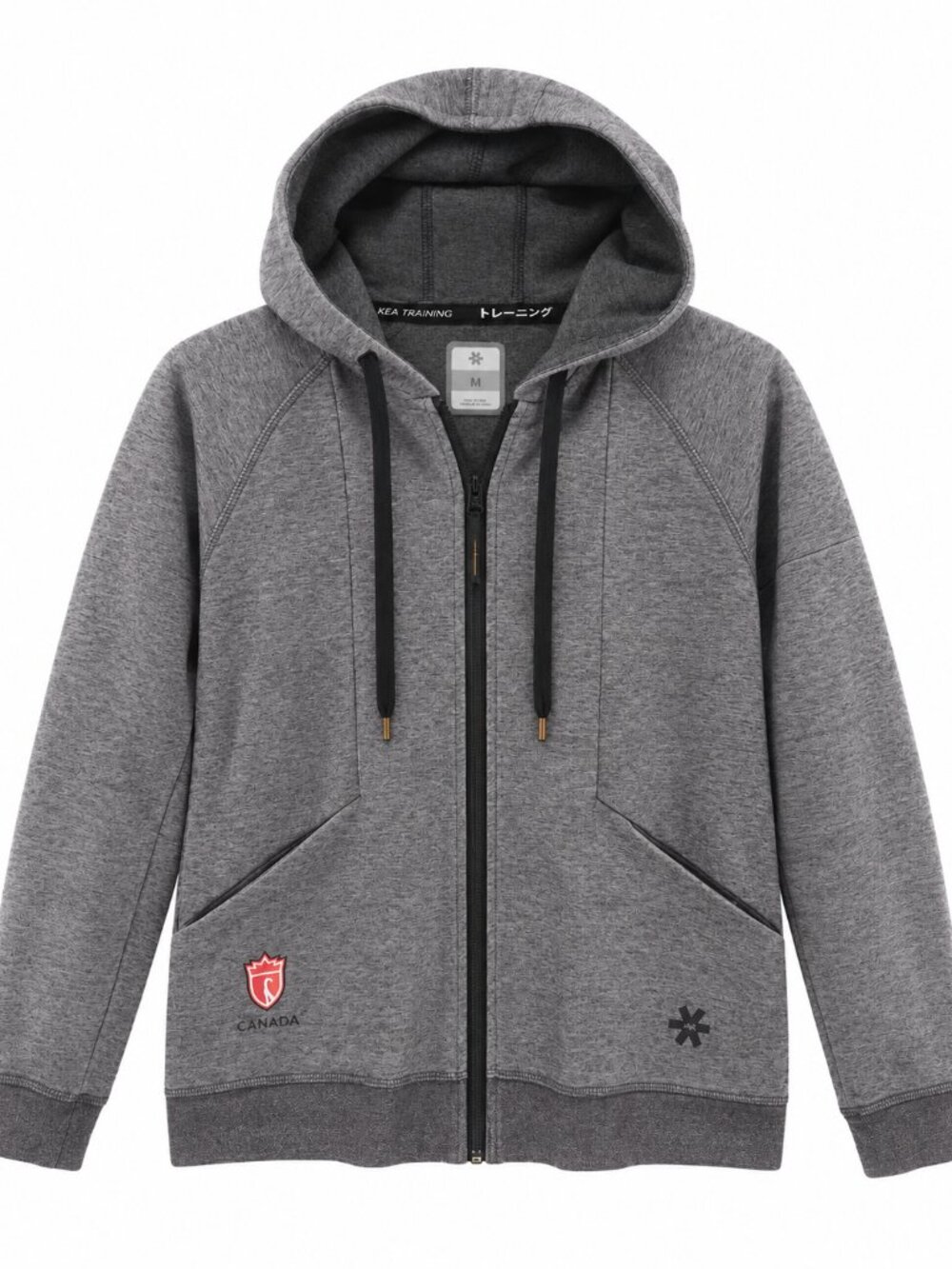 Osaka Training, Zip Hoodie. Grey Size M